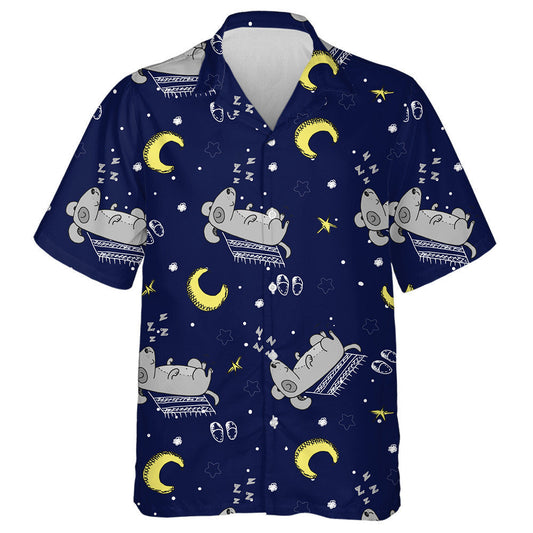 Cartoon Cute Dog Sleeping Isolated Background Hawaiian Shirt, Hawaiian Shirt Gift, Christmas Gift