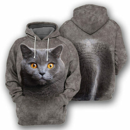 British Shorthair Cat - 3D All Over Printed Shirt Tshirt Hoodie Apparel