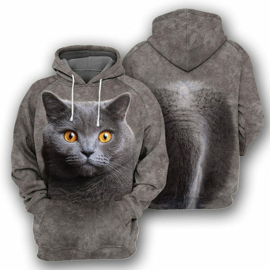 British Shorthair Cat - 3D All Over Printed Shirt Tshirt Hoodie Apparel