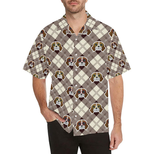 Beagle With Sunglass Pattern Men'S All Over Print Hawaiian Aloha Shirt Hawaiian Shorts Beach Short Sleeve,Hawaiian Shirt Gift, Christmas Gift