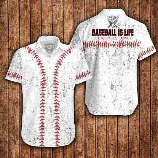 Baseball Is Life The Rest Is Just Details Hawaiian Shirt, Hawaiian Shirt Gift, Christmas Gift