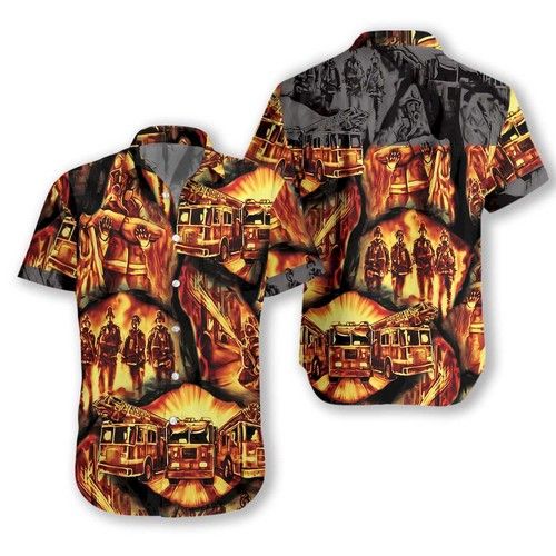 Firefighter Symbol In Fire Hawaiian Shirt_ Hawaiian Shirt Gift, Christmas Gift