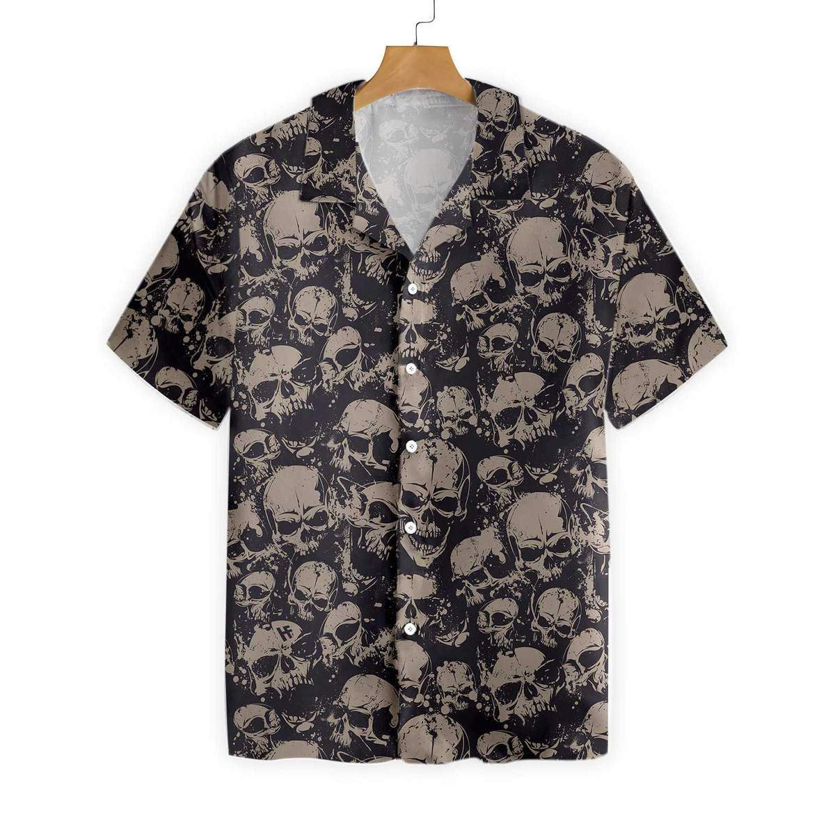 Skull And Cool Awesome Background Design Hawaiian Shirt,Hawaiian Shirt Gift, Christmas Gift