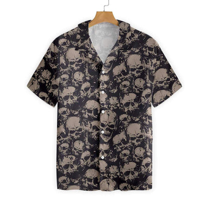 Skull And Cool Awesome Background Design Hawaiian Shirt,Hawaiian Shirt Gift, Christmas Gift