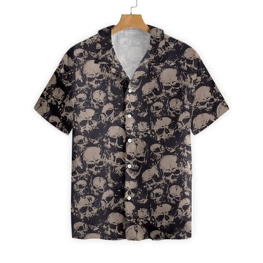 Skull And Cool Awesome Background Design Hawaiian Shirt,Hawaiian Shirt Gift, Christmas Gift