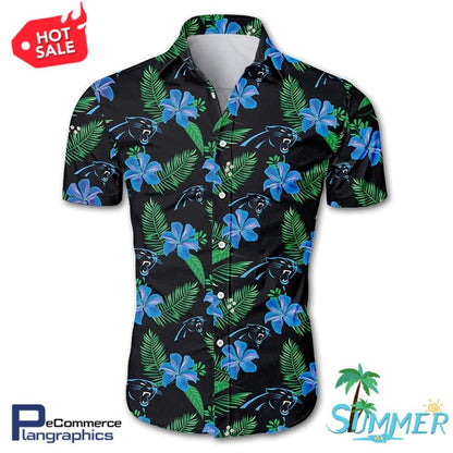 Carolina Panthers All Over Print Aloha Shirt Hawaiian Aloha Shirt Hawaiian Shorts Beach Short Shirt_Hawaiian Shirt Gift, Christmas Gift
