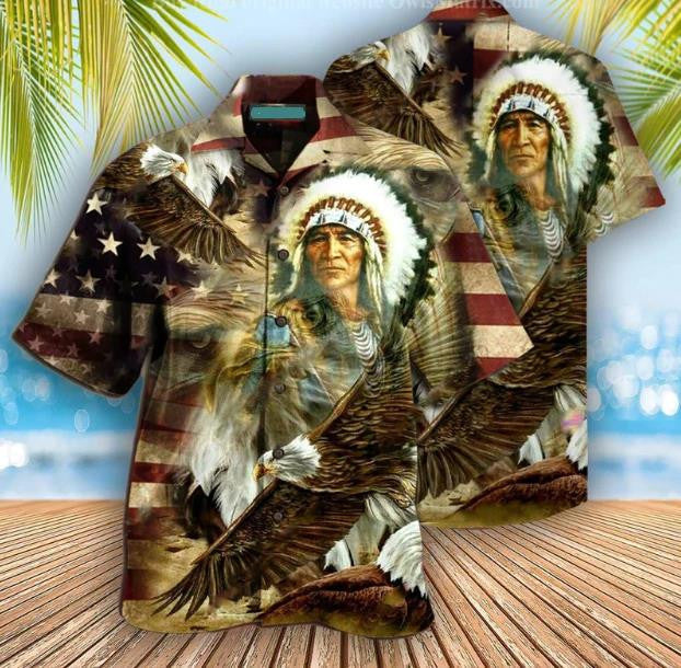 Iolar Bródúil Meiriceánach Dúchasach Cúlra Bratach Seanré na SA Léine Haváí, Bronntanas Léine haváí, Bronntanas Nollag