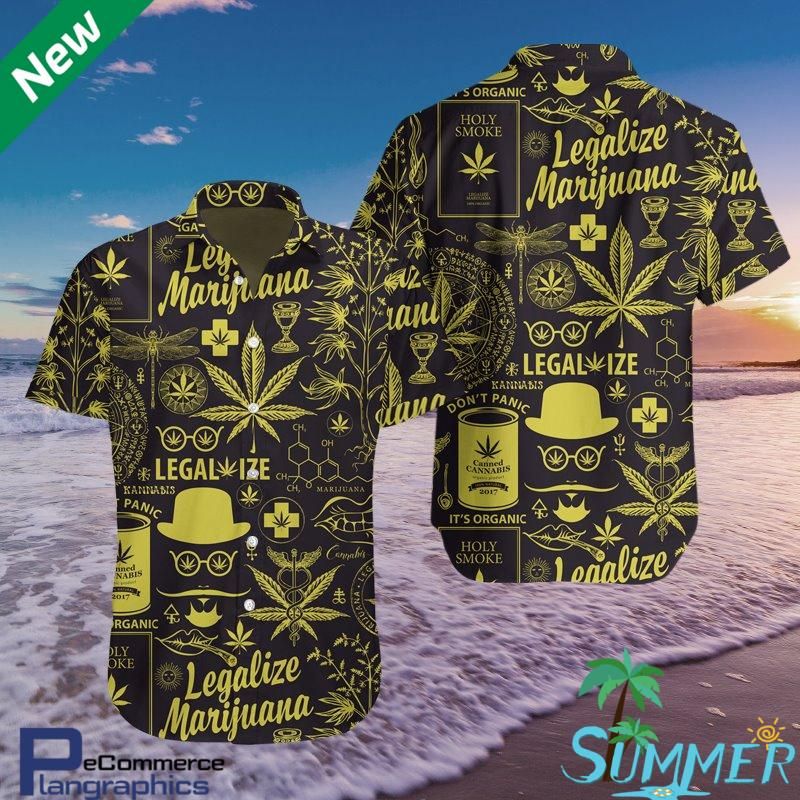 Léine Aloha Marijuana a dhéanamh dleathach Léine Aloha Haváíais Léine Ghearr Trá Haváíais Shorts, Bronntanais Léine Haváíais, Bronntanas Nollag