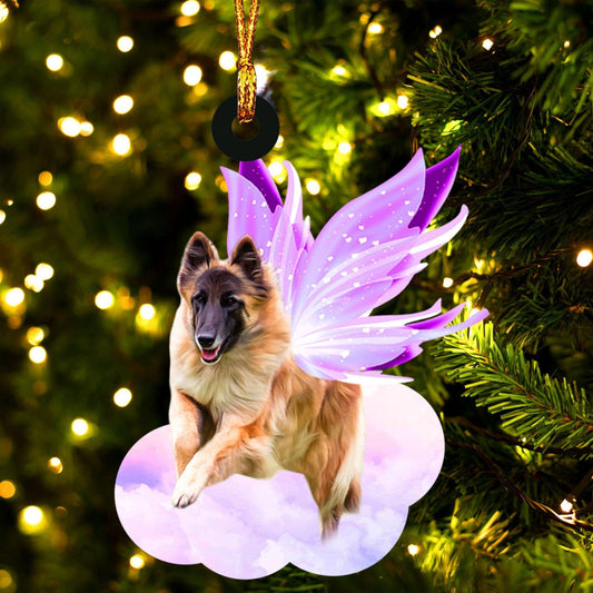 Belgian Shepherd and wings gift for her gift for him gift for Belgian Shepherd ornament, Christmas Ornament Gift, Christmas Gift, Christmas Decoration