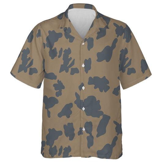 Cow Skin Black And Brown Animal Skin Hawaiian Shirt, Hawaiian Shirt Gift, Christmas Gift