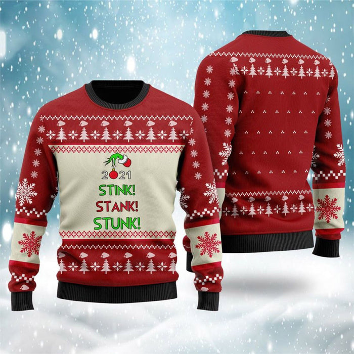 Stink Stank Stunk Grinch Ugly Christmas Sweater, Christmas Ugly Sweater,Christmas Gift,Gift Christmas 2022