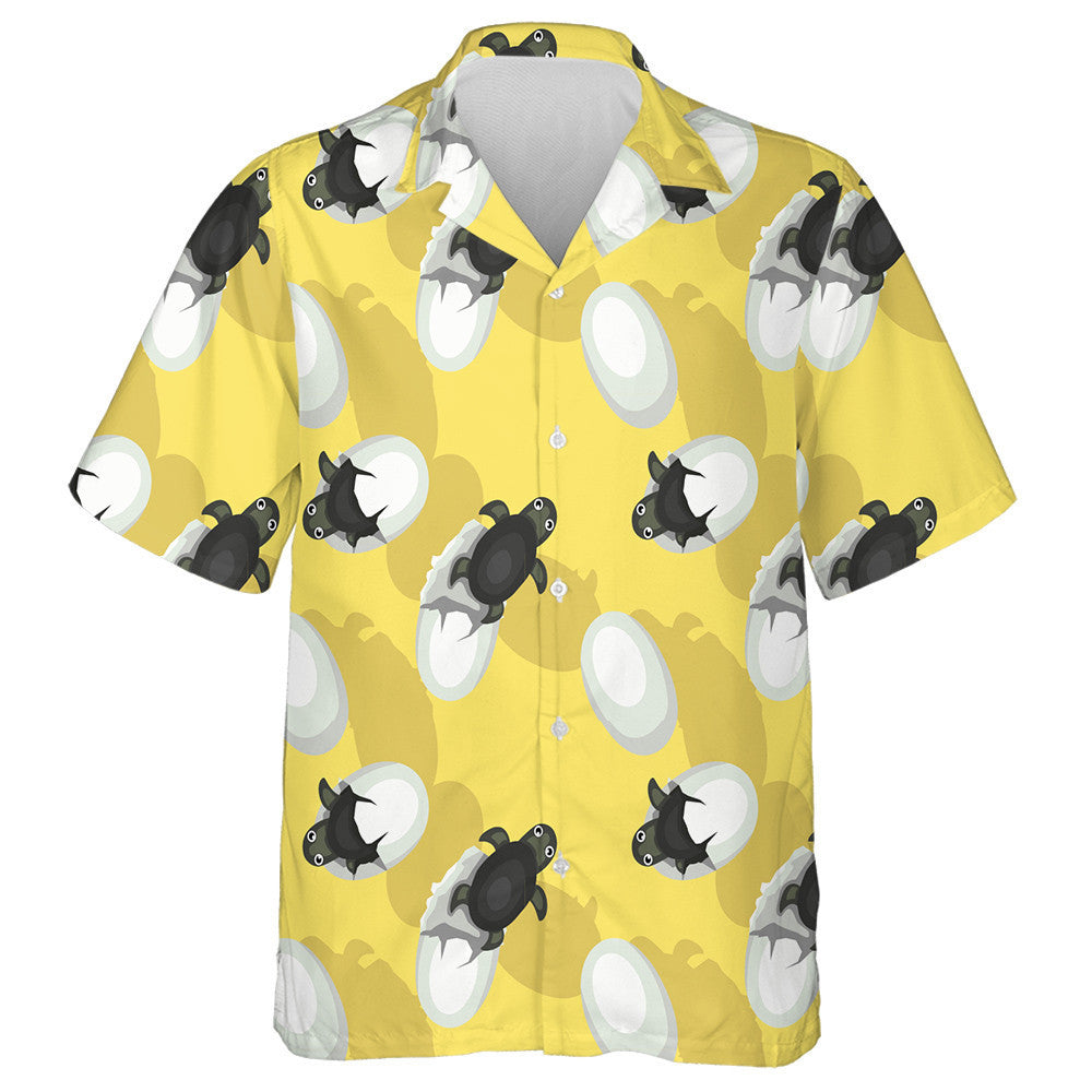 Baby Turtle Born Hatching Egg Cartoon Hawaiian Shirt, Hawaiian Shirt Gift, Christmas Gift