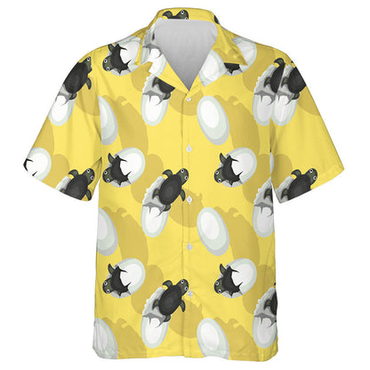 Baby Turtle Born Hatching Egg Cartoon Hawaiian Shirt, Hawaiian Shirt Gift, Christmas Gift