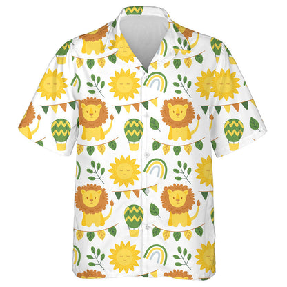 Lion The Sun Flags Rainbow And Balloons Hawaiian Shirt, Hawaiian Shirt Gift, Christmas Gift