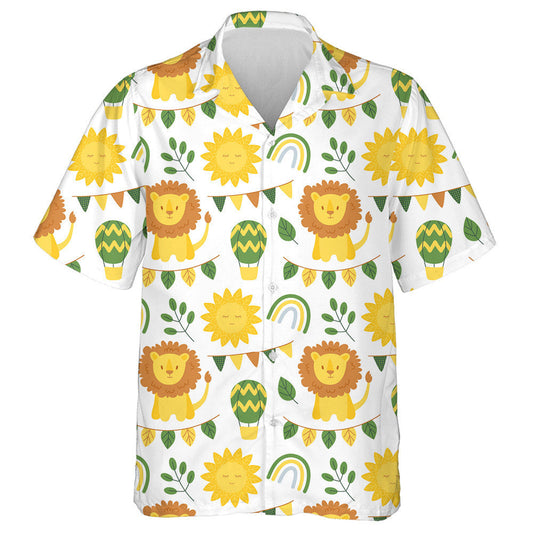 Lion The Sun Flags Rainbow And Balloons Hawaiian Shirt, Hawaiian Shirt Gift, Christmas Gift