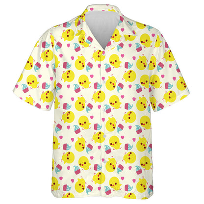 Sicín Buí Beag gleoite Le Císte Agus Léine Croí Haváí, Bronntanas Léine Haváíais, Bronntanas Nollag