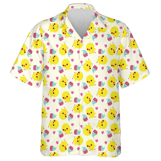 Sicín Buí Beag gleoite Le Císte Agus Léine Croí Haváí, Bronntanas Léine Haváíais, Bronntanas Nollag