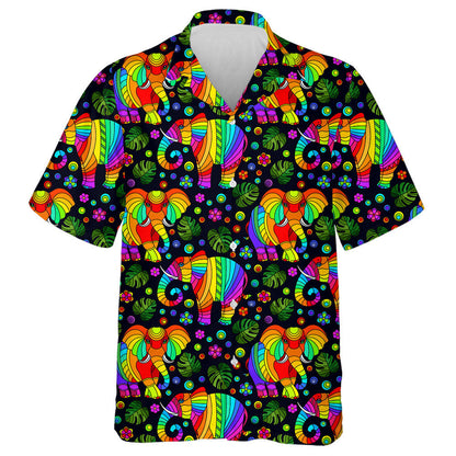 Bláthanna agus Duilleoga Eilifint Ainmhithe Gile dhathach, Léine haváíais, haváís don bhronntanas