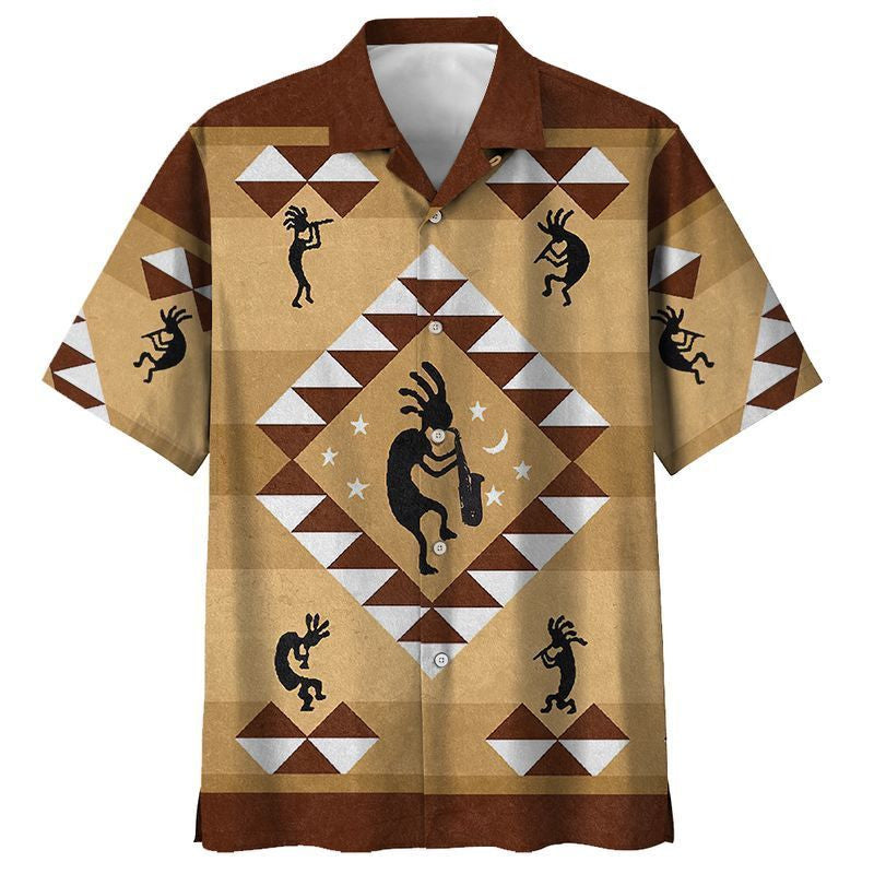 Native American People Playing Music Instrument Hawaiian Shirt,Hawaiian Shirt Gift, Christmas Gift