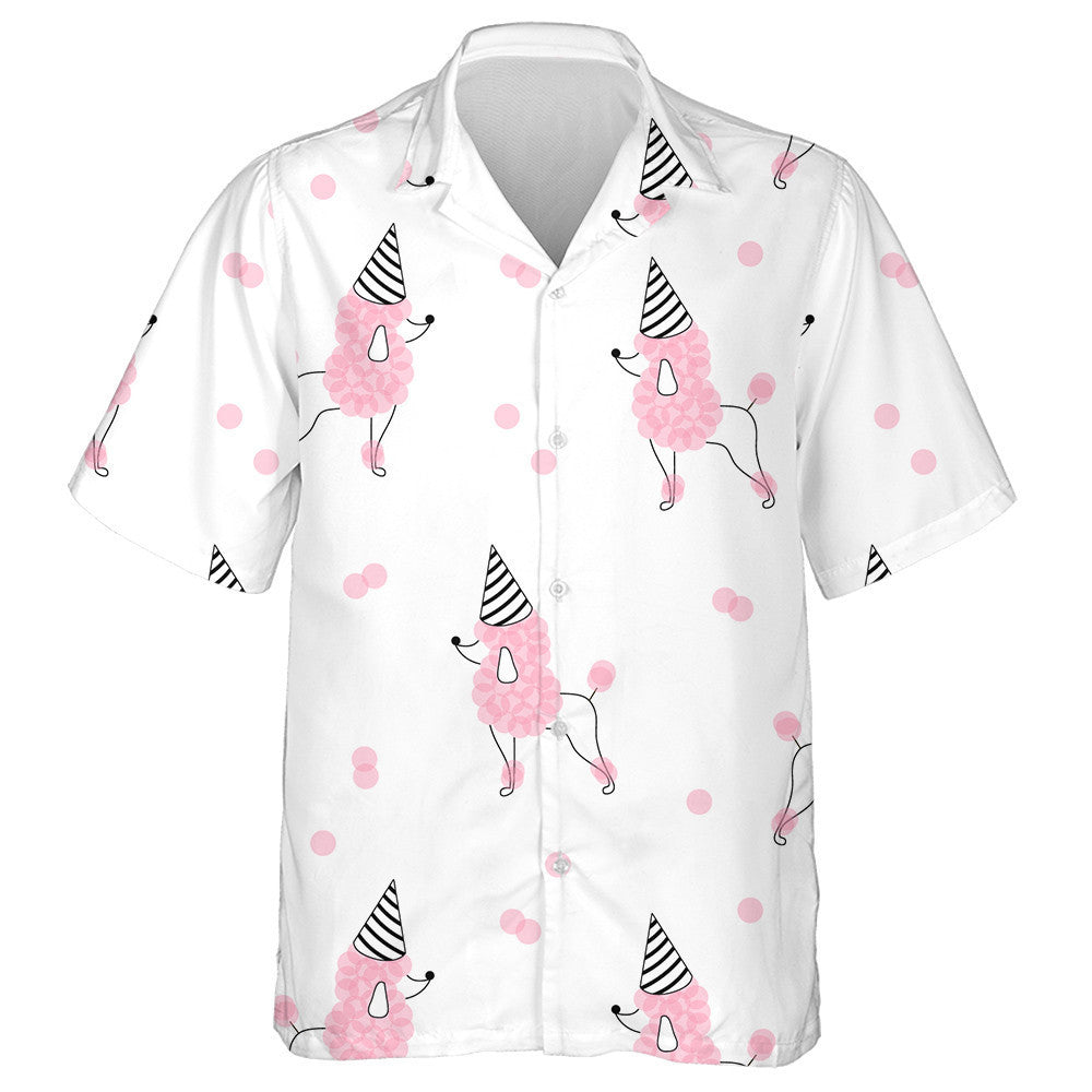 Poodle Festal Bándearg Candy I gCóiste Cón Hat Léine Haváís, Bronntanas Léine Haváís, Bronntanas Nollag