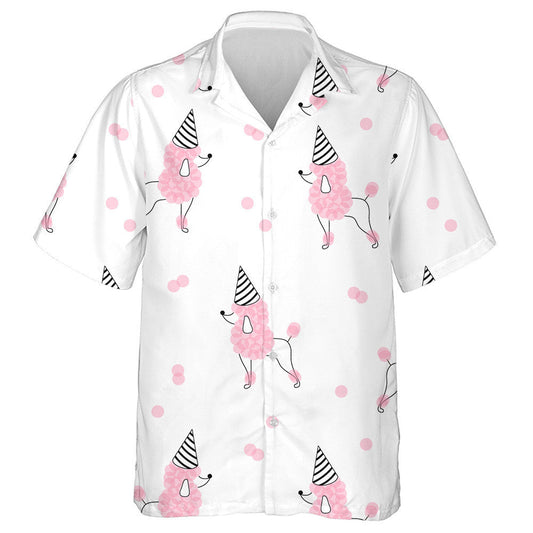 Poodle Festal Bándearg Candy I gCóiste Cón Hat Léine Haváís, Bronntanas Léine Haváís, Bronntanas Nollag