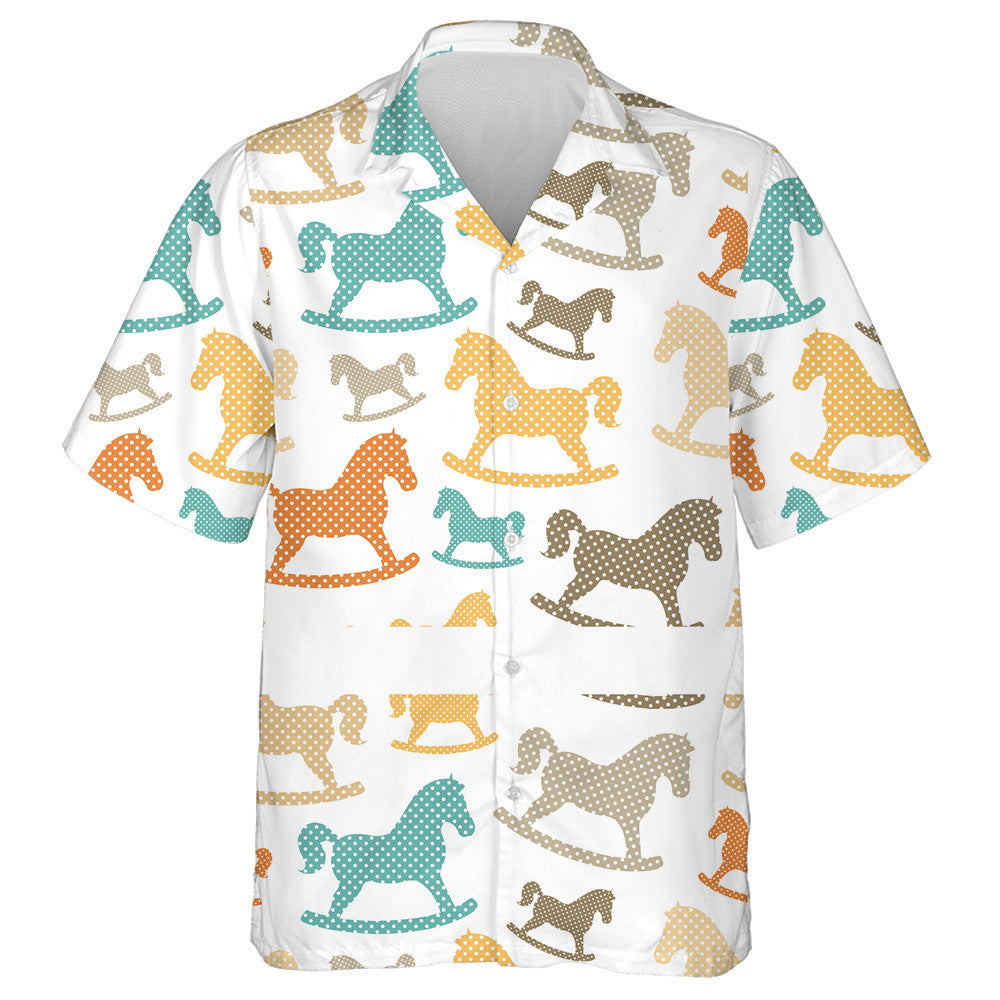 Rocking Horse In A Dots Cartoon Hawaiian Shirt,Hawaiian Shirt Gift, Christmas Gift