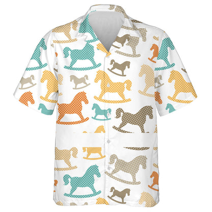 Rocking Horse In A Dots Cartoon Hawaiian Shirt,Hawaiian Shirt Gift, Christmas Gift