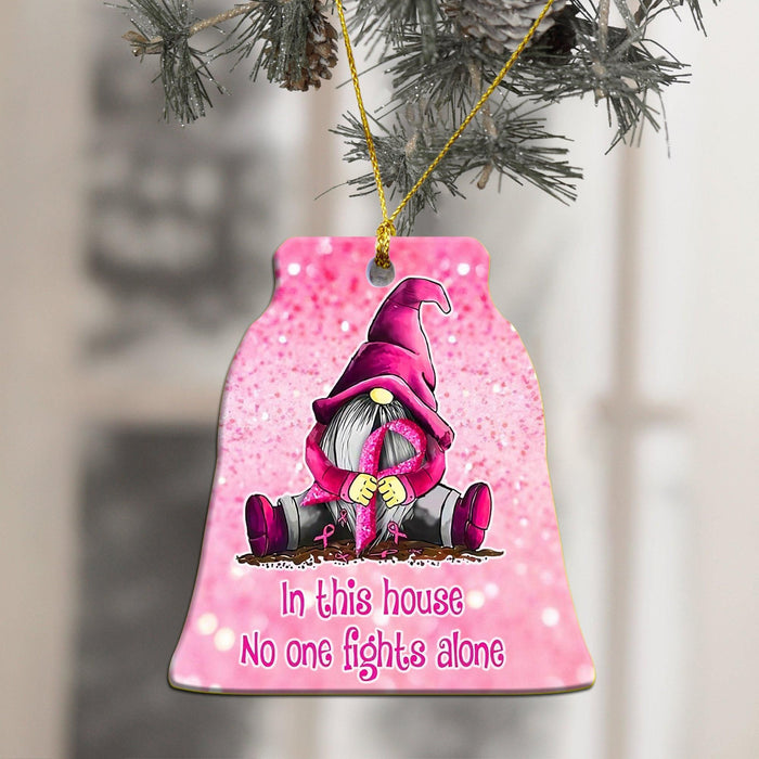 Bc In This House Bell Ceramic Ornament, Christmas Ornament Gift, Christmas Gift, Christmas Decoration