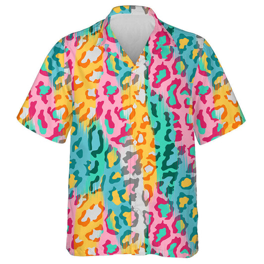 Colorful Abstract Leopard Animal Skin Background Hawaiian Shirt, Hawaiian Shirt Gift, Christmas Gift