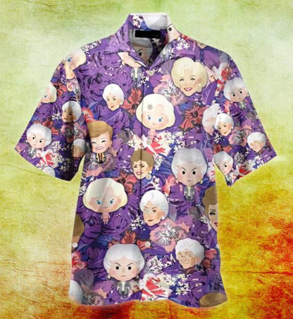 An Cailín Órga Gleoite Patrún Cartún Téama Corcra Léine Haváís, Bronntanas Léine Haváís, Bronntanas Nollag