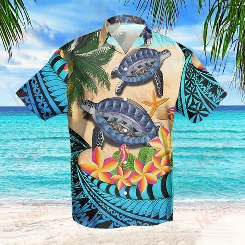 Blue Sea Turtle - Short Sleeve Shirt Vacation Aloha Shirt Tactical Hawaiian Shirt Hawaiian Shirts For Women,Hawaiian Shirt Gift, Christmas Gift