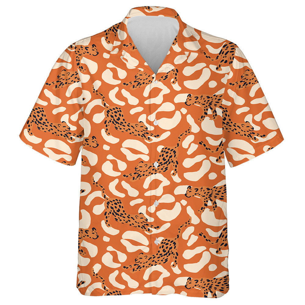 Trendy Modern Leopard Natural Pastel Colors Hawaiian Shirt, Hawaiian Shirt Gift, Christmas Gift