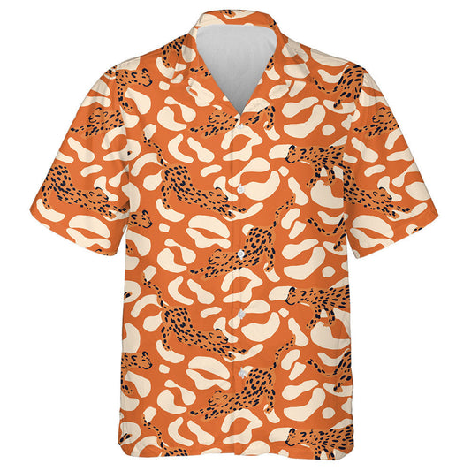 Trendy Modern Leopard Natural Pastel Colors Hawaiian Shirt, Hawaiian Shirt Gift, Christmas Gift