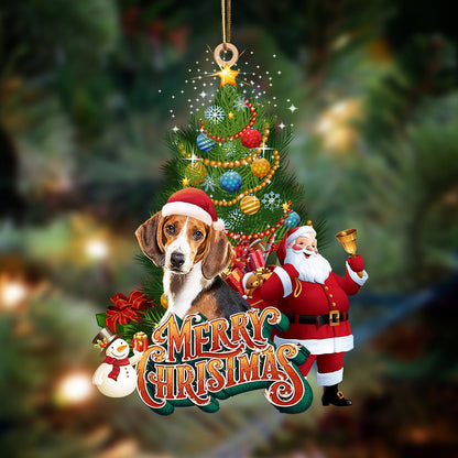 Beagle 3-Christmas Tree&Dog Hanging Christmas Plastic Hanging Ornament, Christmas Ornament Gift, Christmas Gift, Christmas Decoration