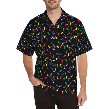 Christmas Holiday With Colorful Decorative Lights Pattern Hawaiian Shirt, Hawaiian Shirt Gift, Christmas Gift