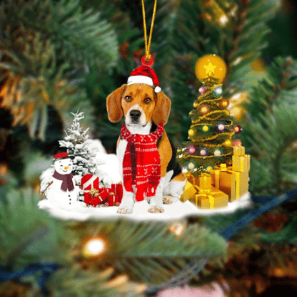 Beagle Christmas Ornament, Christmas Ornament Gift, Christmas Gift, Christmas Decoration