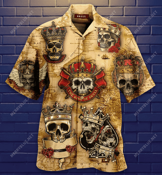 Lord Of The Skulls Hawaiian Aloha Shirt Hawaiian Shorts Beach Short Sleeve, Hawaiian Shirt Gift, Christmas Gift