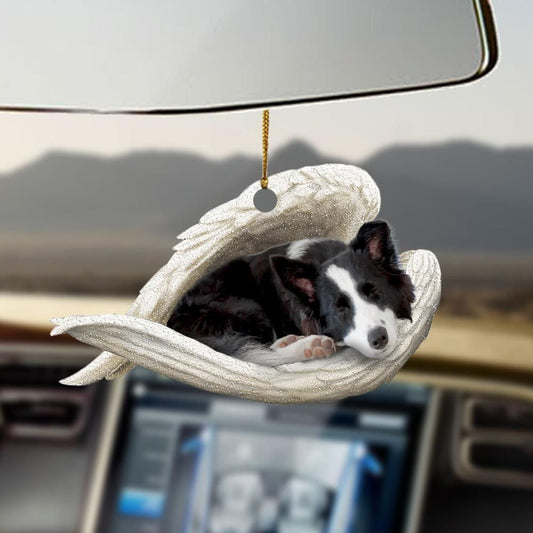 Border collie Sleeping Angel Ornament, Christmas Ornament Gift, Christmas Gift, Christmas Decoration