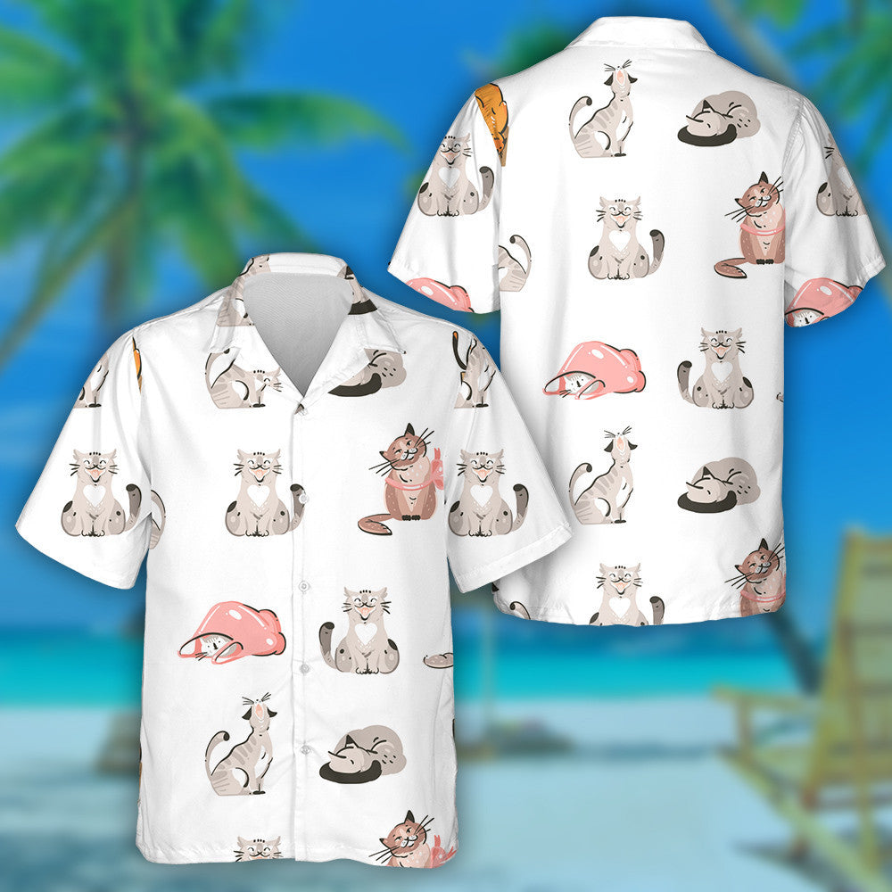 Bailiúchán na gCat Gleoite Óga Ar Chúlra Bán Léine Haváís, Bronntanas Léine Haváíais, Bronntanas Nollag