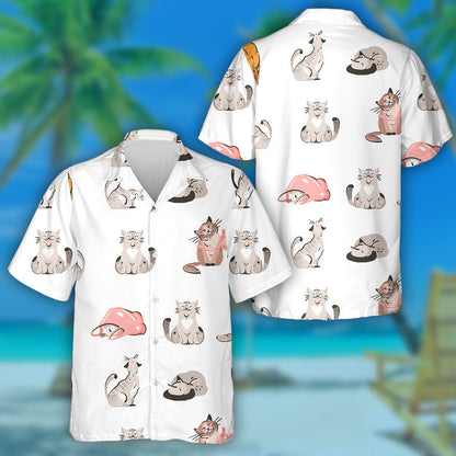 Bailiúchán na gCat Gleoite Óga Ar Chúlra Bán Léine Haváís, Bronntanas Léine Haváíais, Bronntanas Nollag