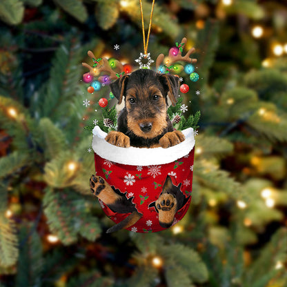 Airedale Terrier and Christmas gift for her gift for him gift for Airedale Terrier lover ornament, Christmas Ornament Gift, Christmas Gift, Christmas Decoration