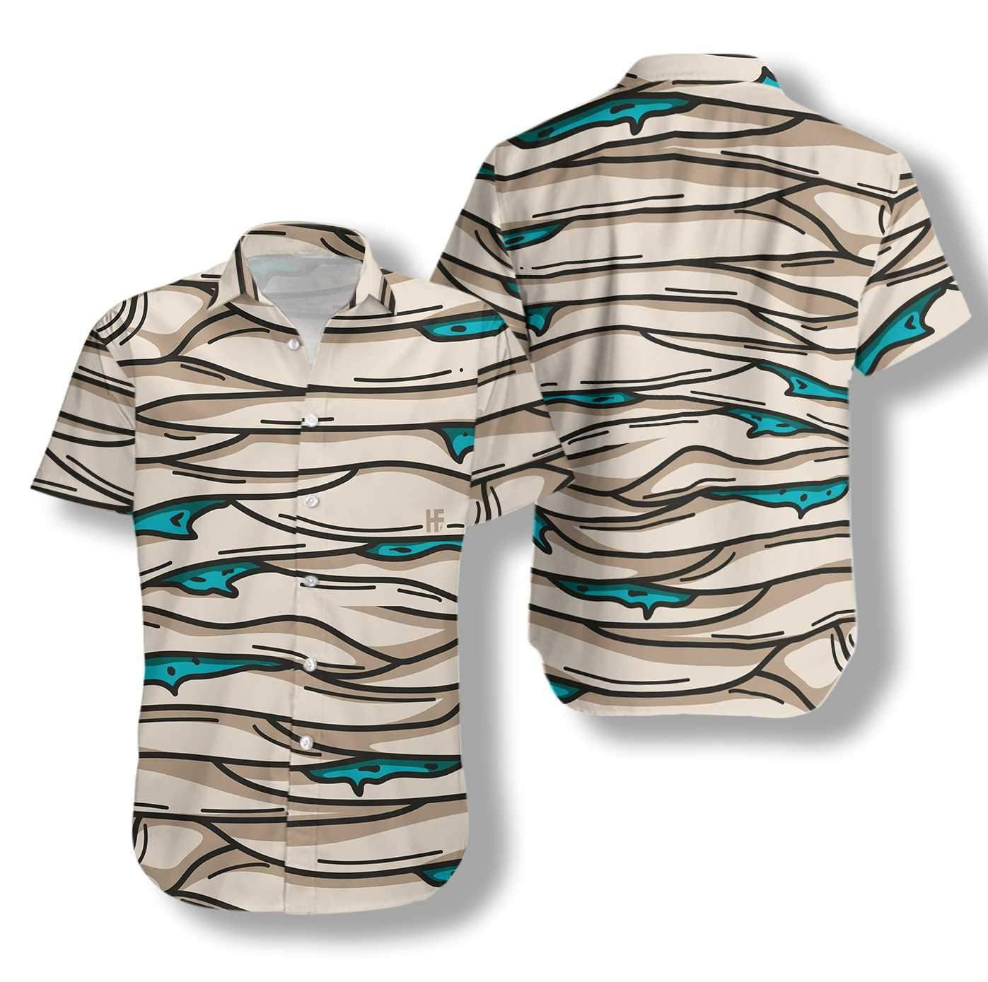 Cool Halloween Mummy Costume Design Hawaiian Shirt,Hawaiian Shirt Gift, Christmas Gift