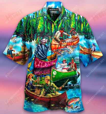 Life Is Better With Canoes Unisex Hawaiian Shirt Vacation Short Sleeve Hawaiian Crazy Shirts Hawaiian Shirts For Women, Hawaiian Shirt Gift, Christmas Gift