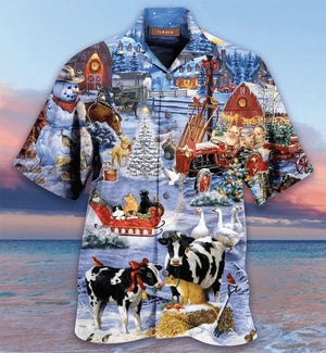 Design Hawaiian Shirt Farm On Christmas Days, Hawaiian Shirt Gift, Christmas Gift