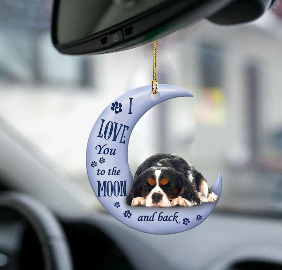 Cavalier King Charles Spaniel Moon Back Spaniel Lover Dog Mom Two Sided Ornament, Christmas Gift,Christmas Decoration