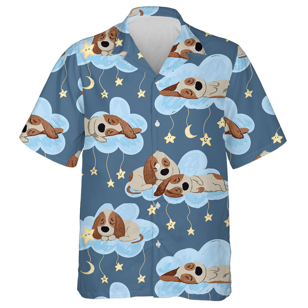 Cute Beagle Dog Sweet Dreams Background Hawaiian Shirt, Hawaiian Shirt Gift, Christmas Gift