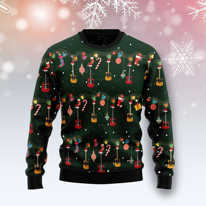 Christmas Instrument Electric Guitar Ugly Christmas Sweater 3D All Over Print, Christmas Ugly Sweater, Christmas Gift, Gift Christmas 2024
