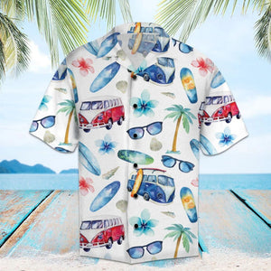 Amazing Hippie Bus Vintage Style Hawaiian Shirt, Hawaiian For Gift