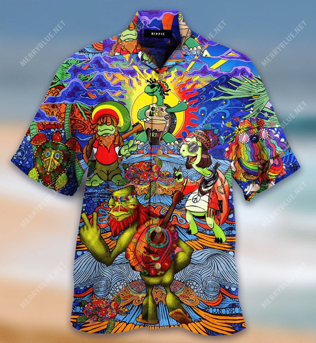 Ná bí buartha Bí Hippie Léine Aloha Haváís Shorts Haváís Gearr muinchille Trá, Bronntanas Léine Haváís, Bronntanas Nollag