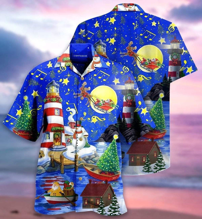 Amazing Sky In Christmas Day Santa Claus Vintage Style Design Hawaiian Shirt,Hawaiian Shirt Gift,Christmas Gift